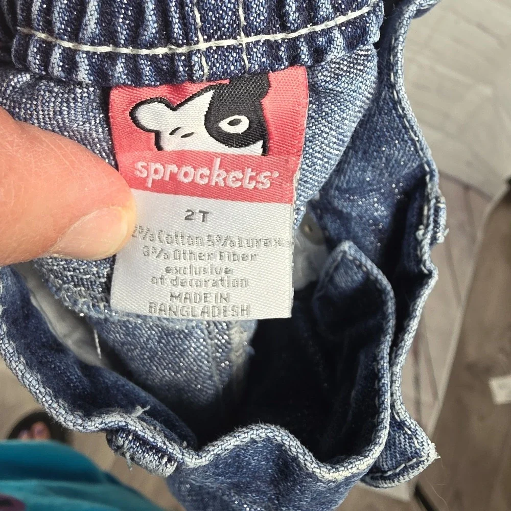 Sprockets Toddler‎ denim Jeans Size 2T Glitter/sparkle